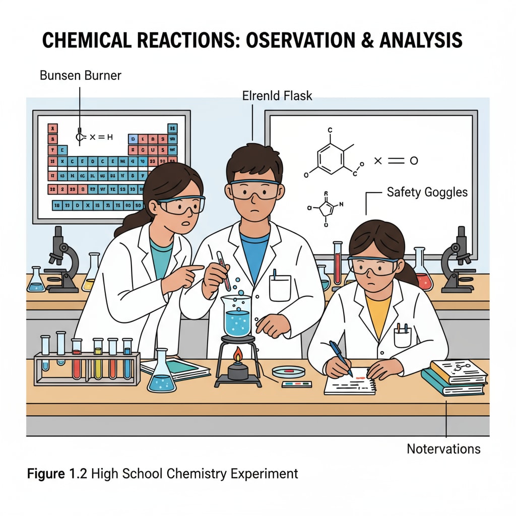 High school students engaged in a STEM-related extracurricular activity in a laboratory