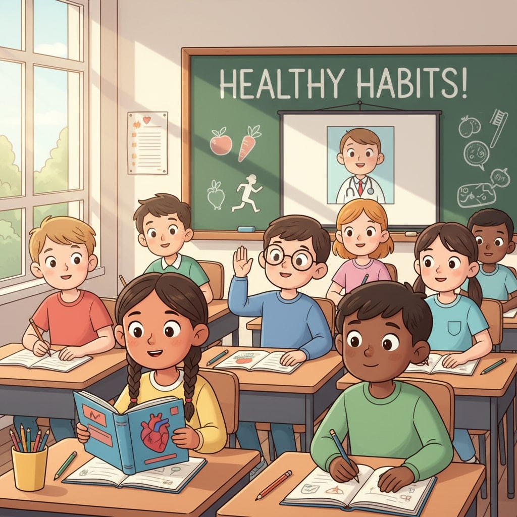 Students waiting for sex education in school, related to adolescent health.
