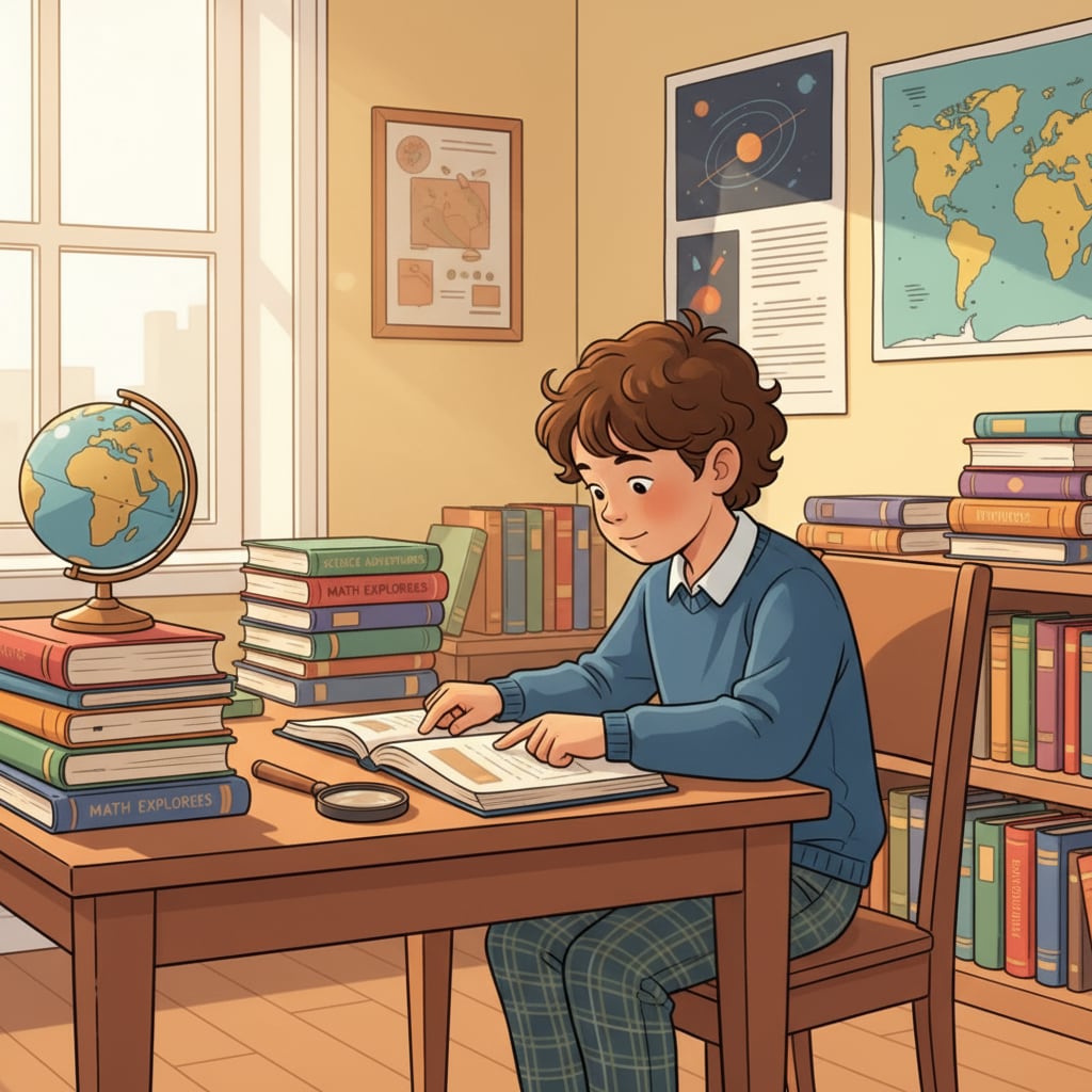 A child studying alone at home, highlighting the potential thought limitations in home school education.