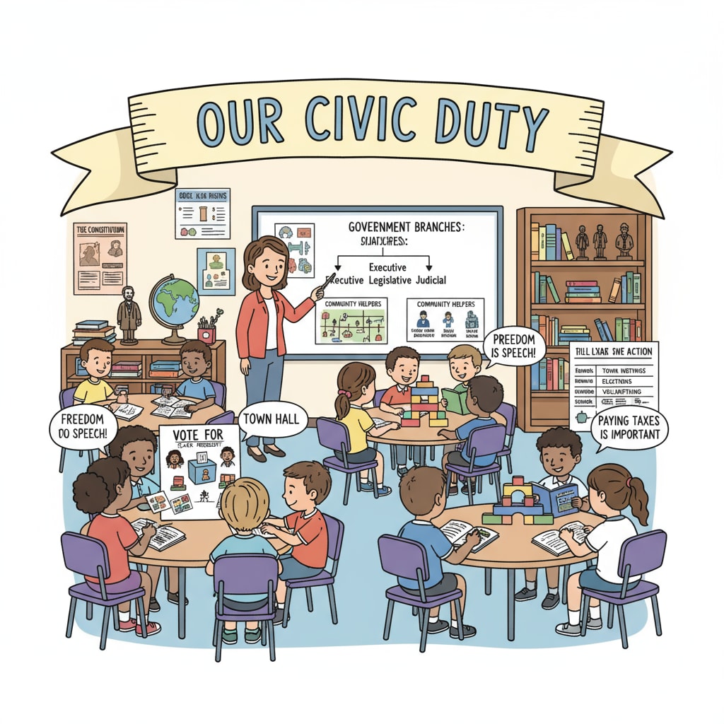 Classroom setting related to the American Department of Education's Civic Education Coalition and potential political influence.