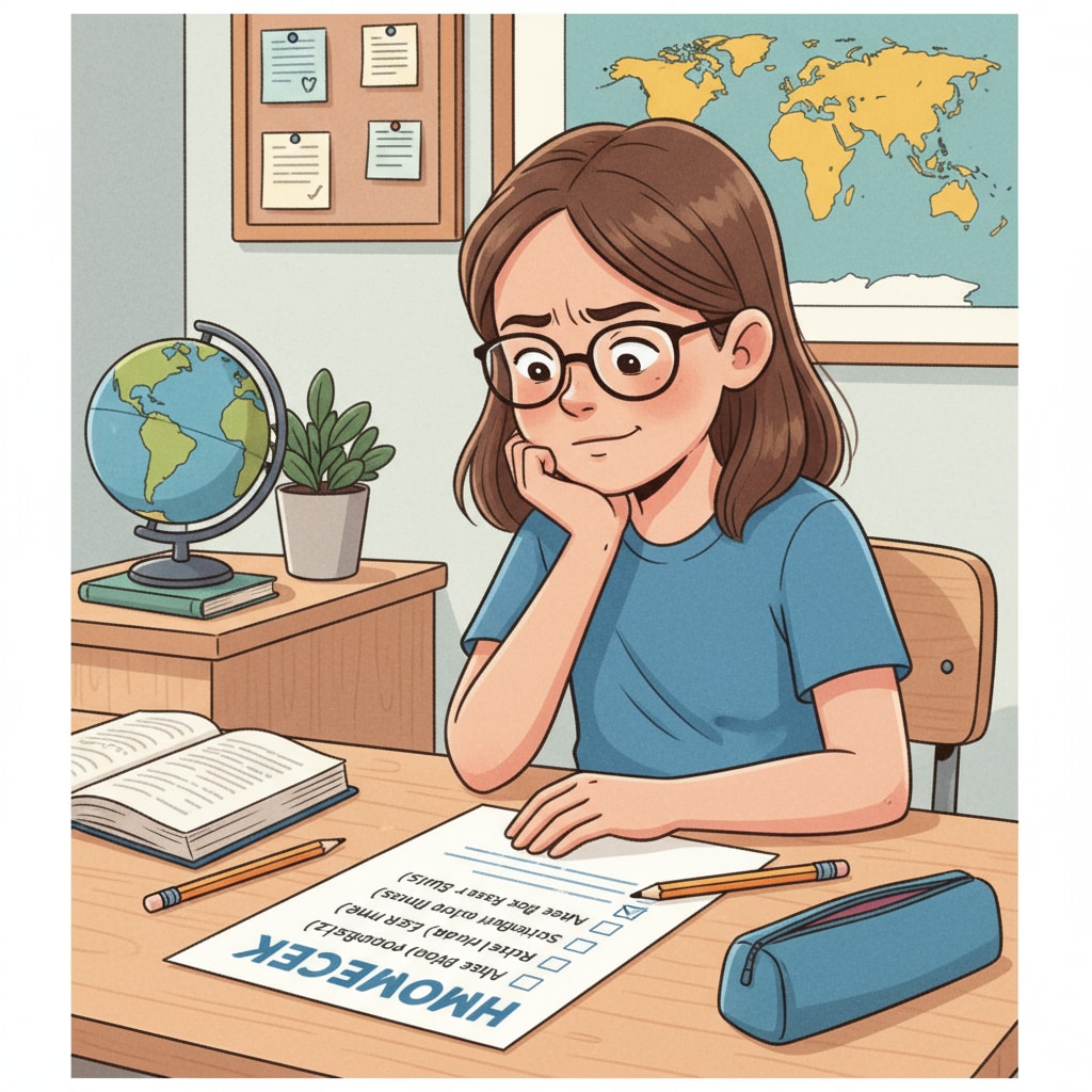 Student choosing homework, related to self-motivation and personal responsibility in the homework system.