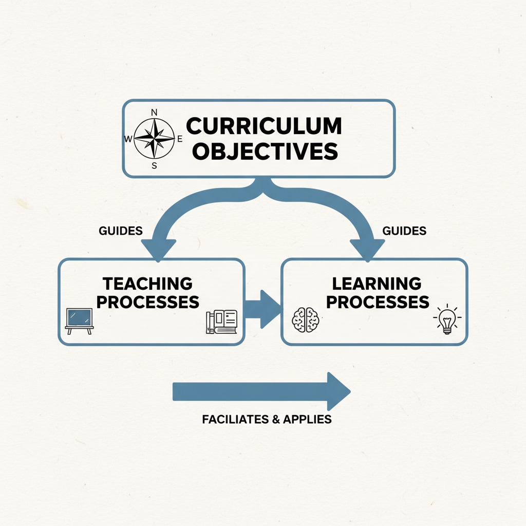 Visual representation of the importance of curriculum objectives in vocational school teaching.