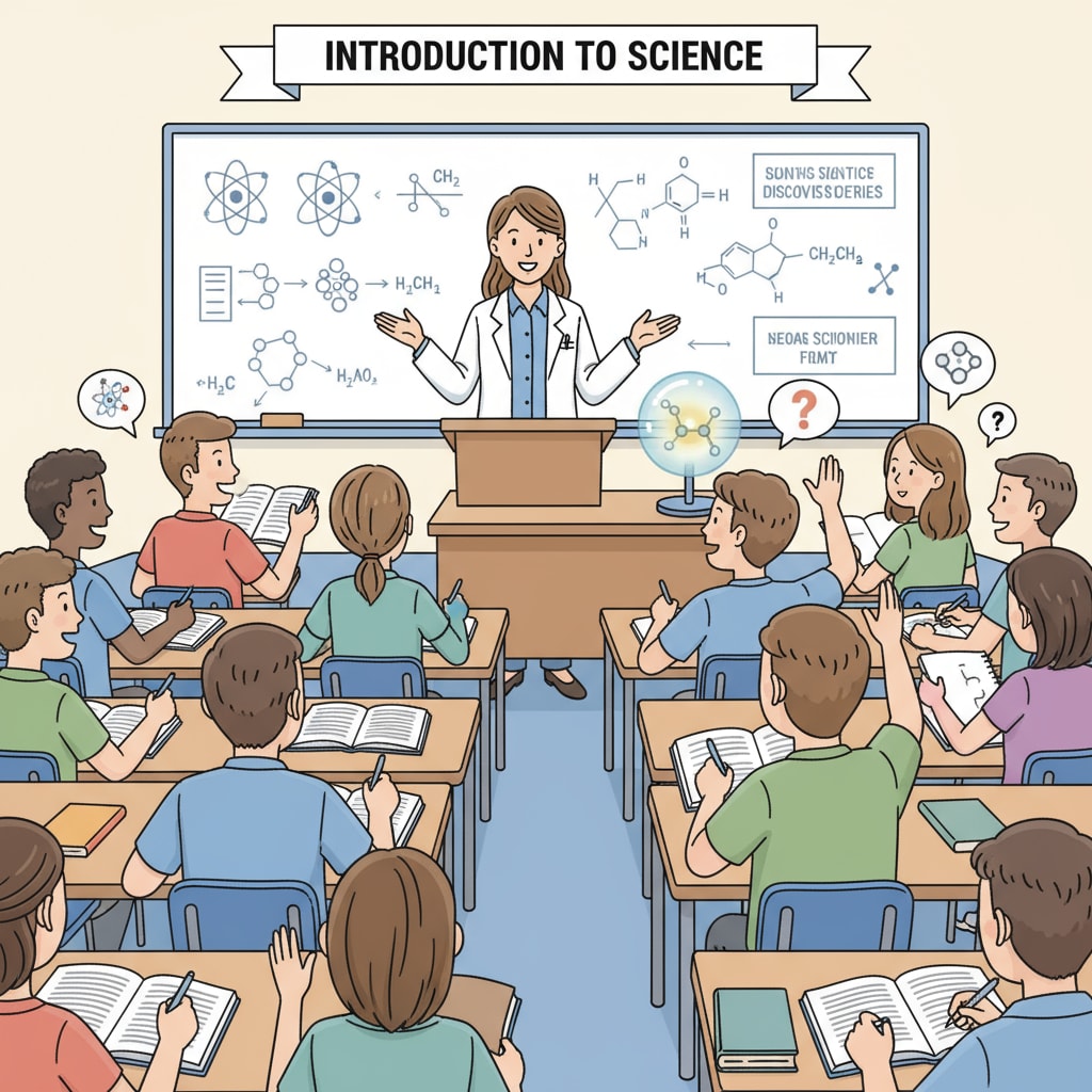Students lacking prior knowledge attending an introductory science lecture to prepare for their environmental science degree