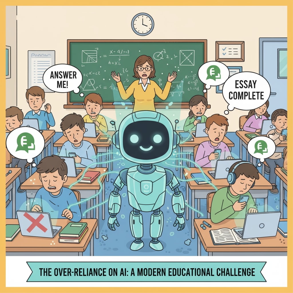 A classroom affected by students' misuse of ChatGPT for academic cheating.