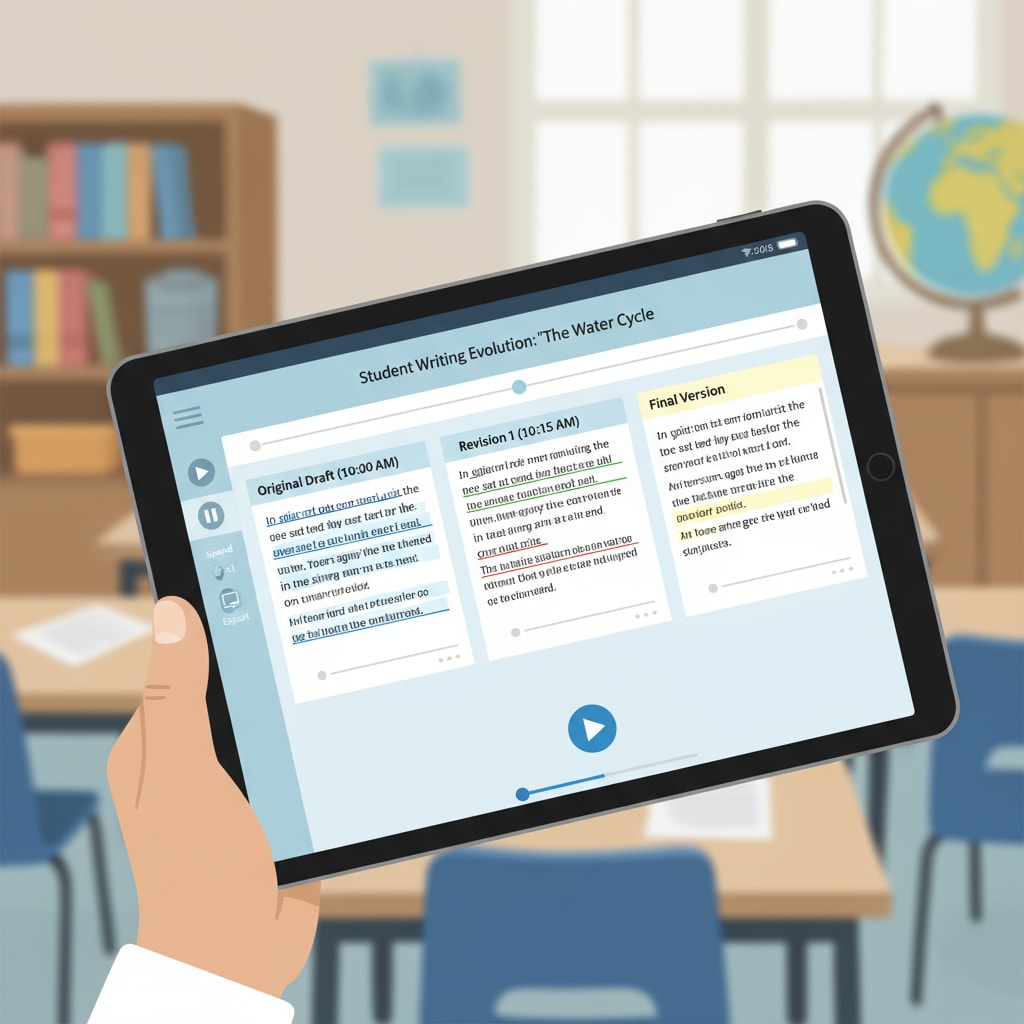 Document replay tool interface for academic integrity and instructional support