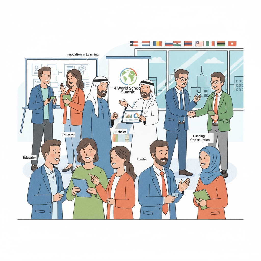 Educators networking with Middle Eastern funders at the T4 World School Summit