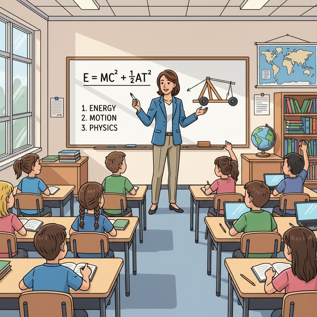 A teacher explaining a lesson related to learning comprehension ability, educational path selection, and personal growth
