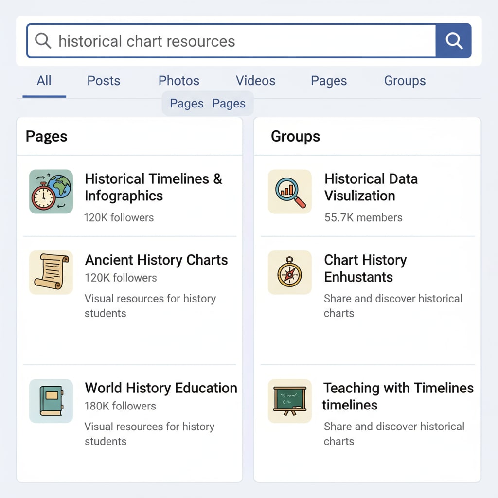 Facebook search results for historical chart resources