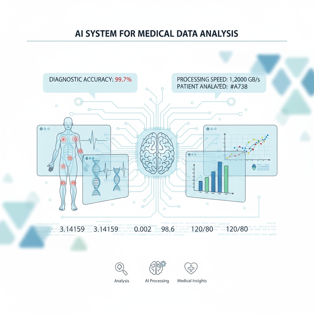 AI system analyzing medical data for treatment purposes
