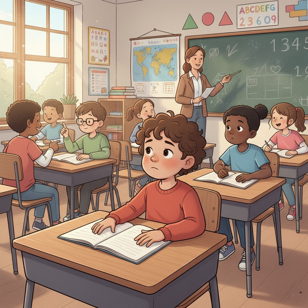 A twice exceptional gifted child facing challenges in a new public school classroom