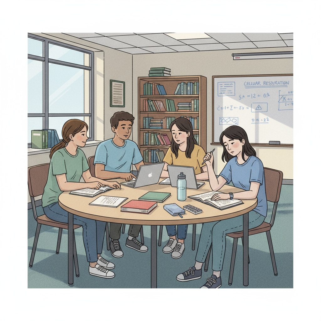 High school students studying with one facing chronic illness challenges