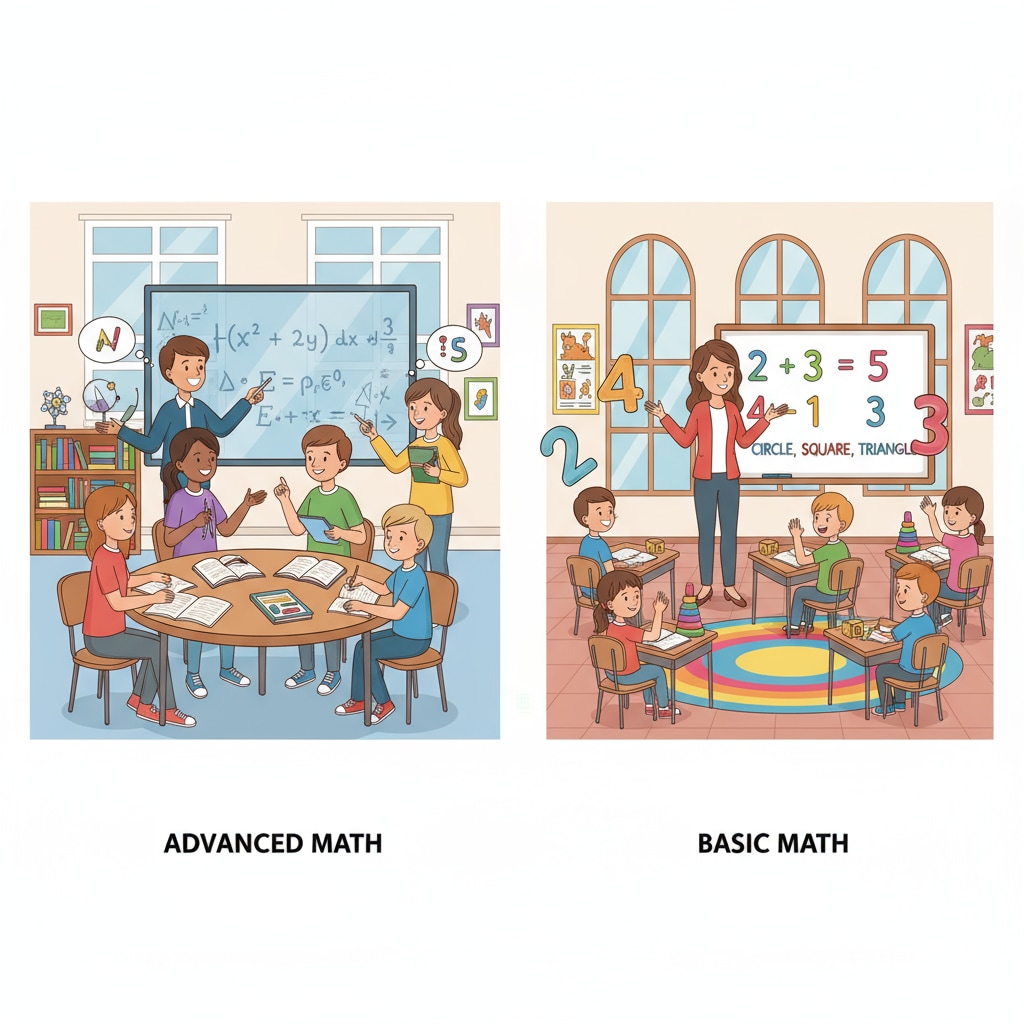 Students in different math streams in K12 education