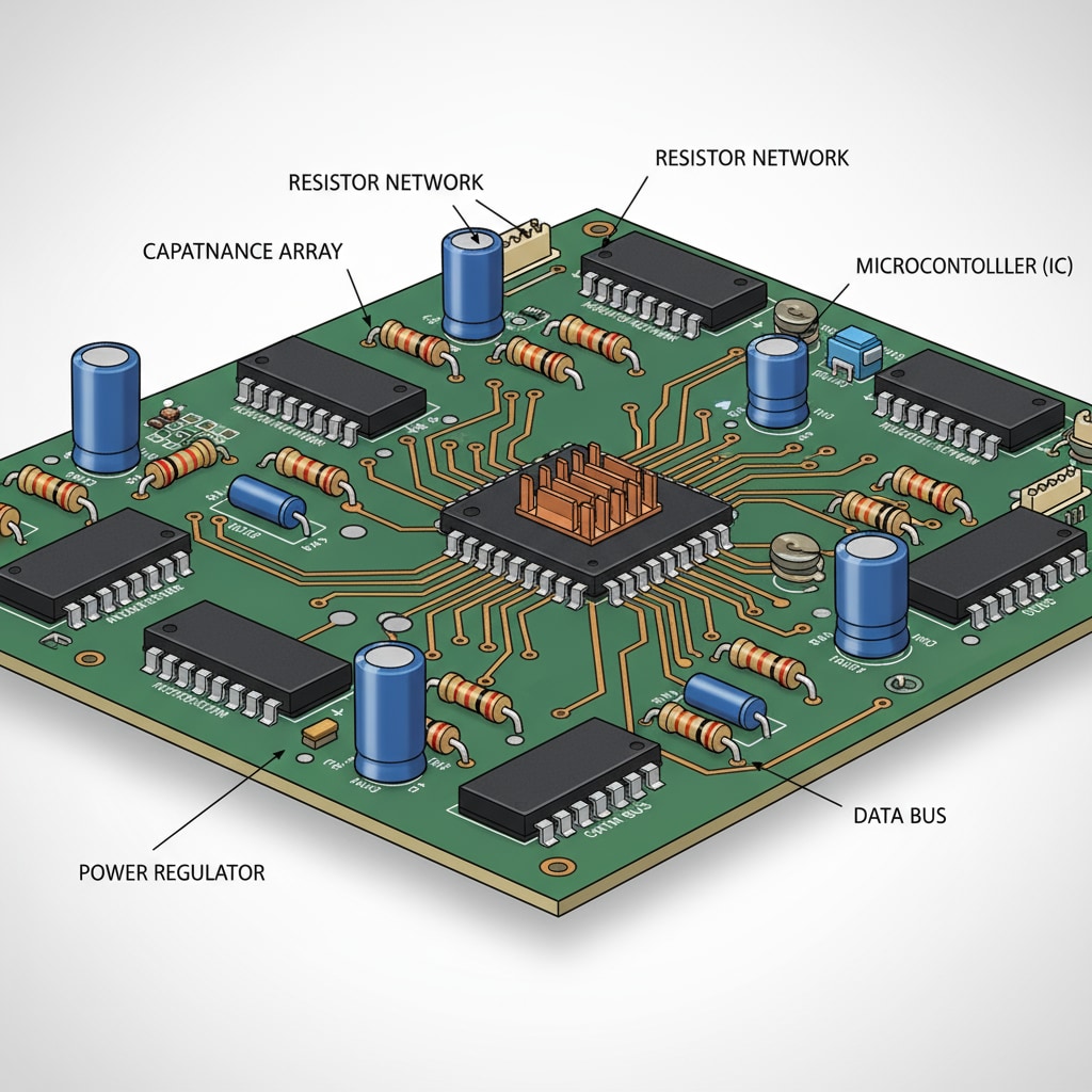 Circuit board components relevant to the transition from software engineering to hard science majors