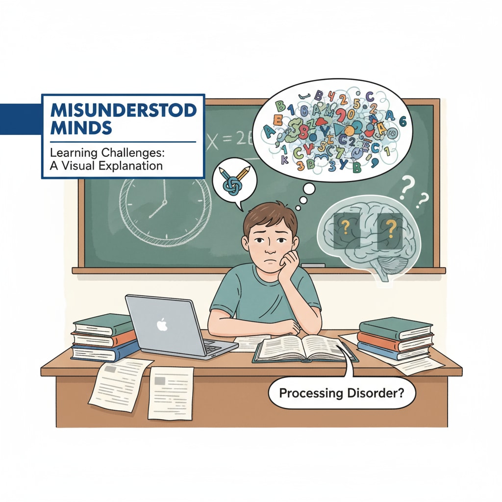 A scene from the PBS documentary 'Misunderstood Minds' highlighting a learning困难学生's challenge