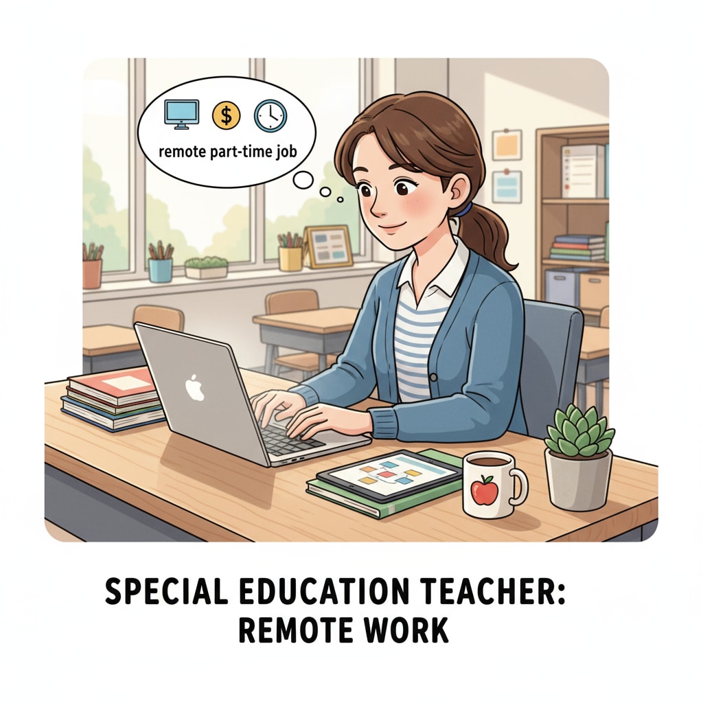Special education teacher engaged in part-time jobs, remote income, and teacher side hustles