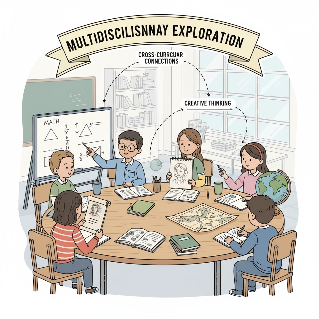 K12 students engaged in multidisciplinary self-education