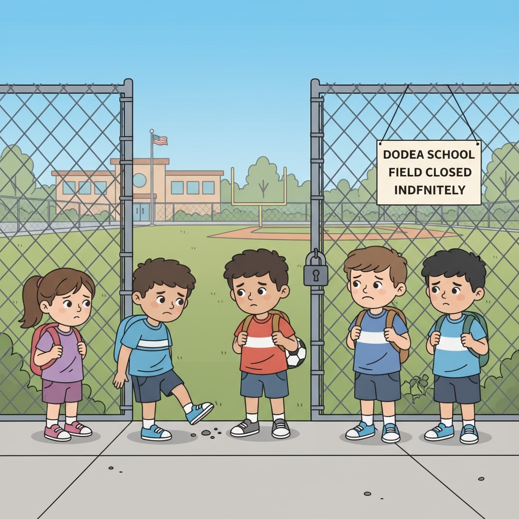 Military children affected by government shutdown at DODEA school sports field