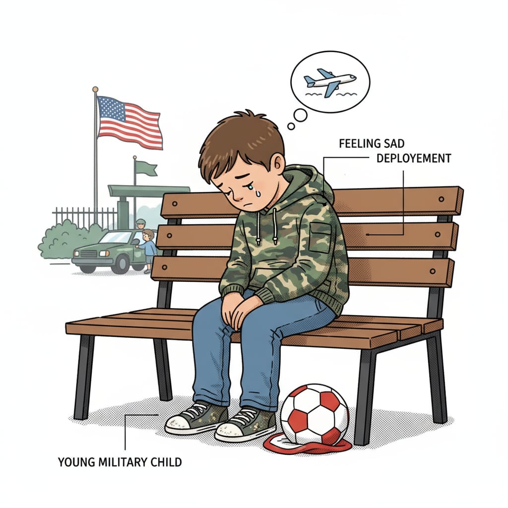 Sad military child due to government shutdown impact on DODEA school sports