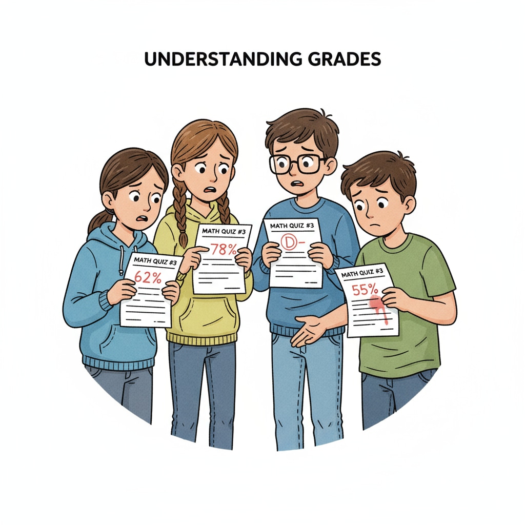 Students facing self-doubt and learning anxiety due to score comparison