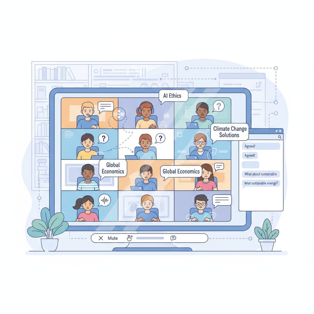 Virtual classroom for real-time online course interaction