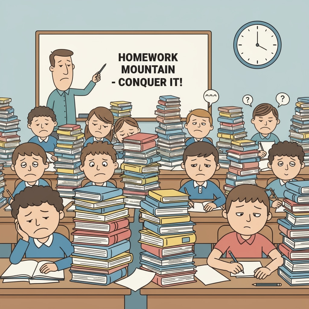 Students showing lack of motivation while doing compulsory homework
