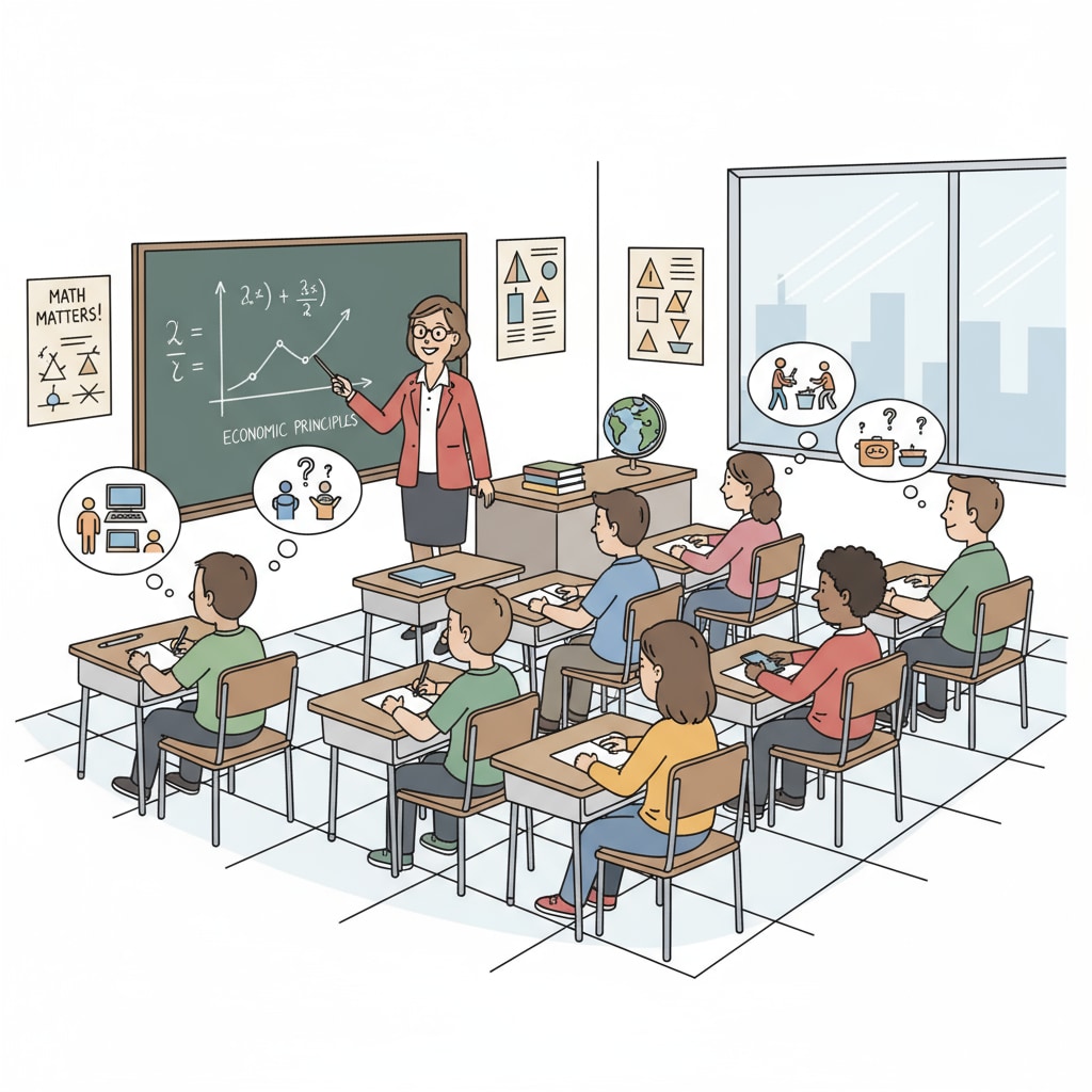 Classroom scene showing the possible disconnect between school education and real life practical skills and life abilities