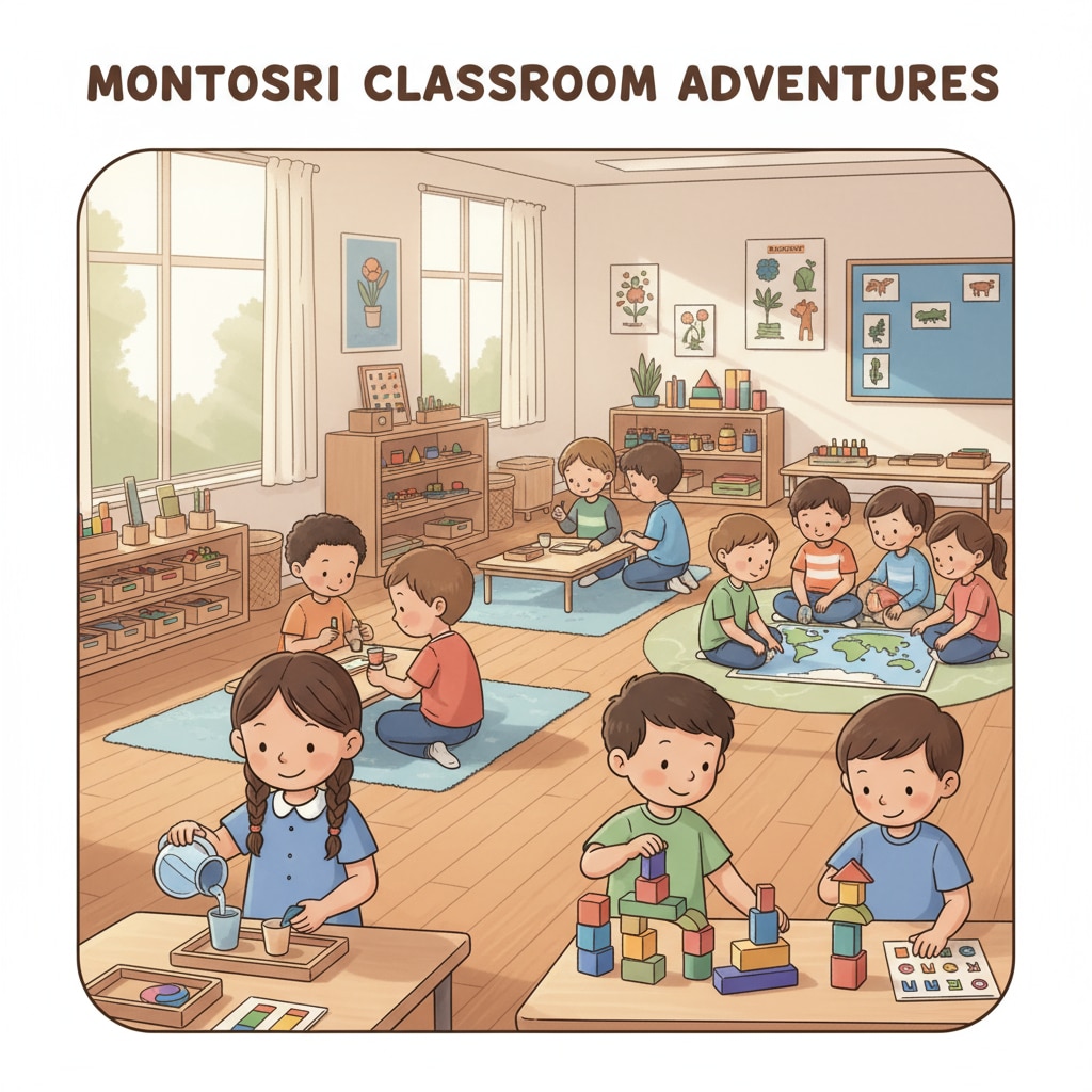 Kindergarteners in a Montessori classroom related to high-ability students, school transition, twice-exceptional (2e), Montessori education