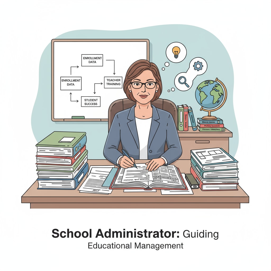 A school administrator at work, relevant to career choice in educational administration