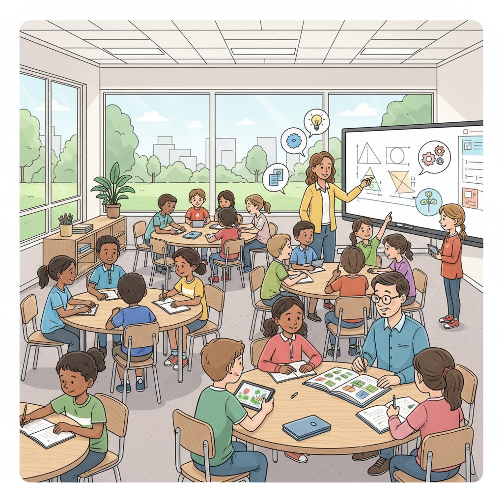 Students and teachers collaborating in an alternative education classroom