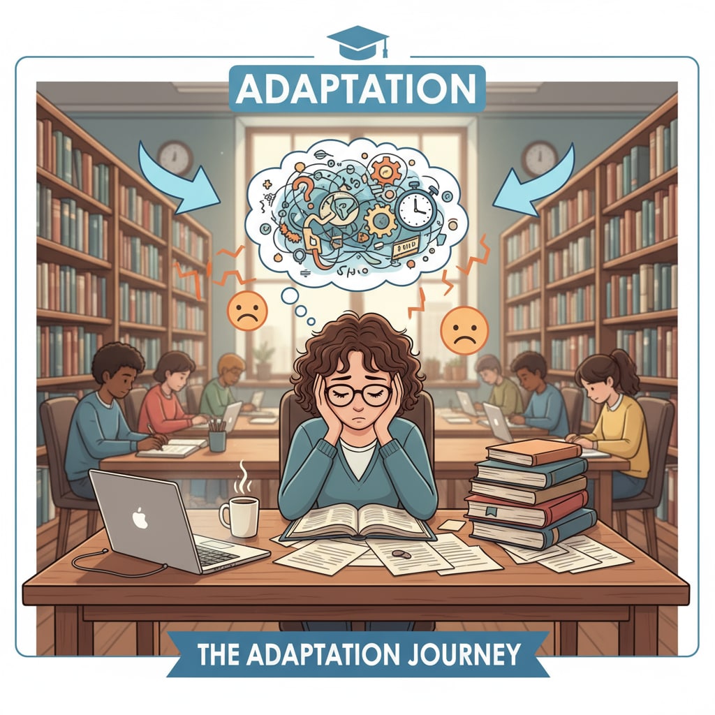 A home-schooled high school student facing challenges in the university learning environment