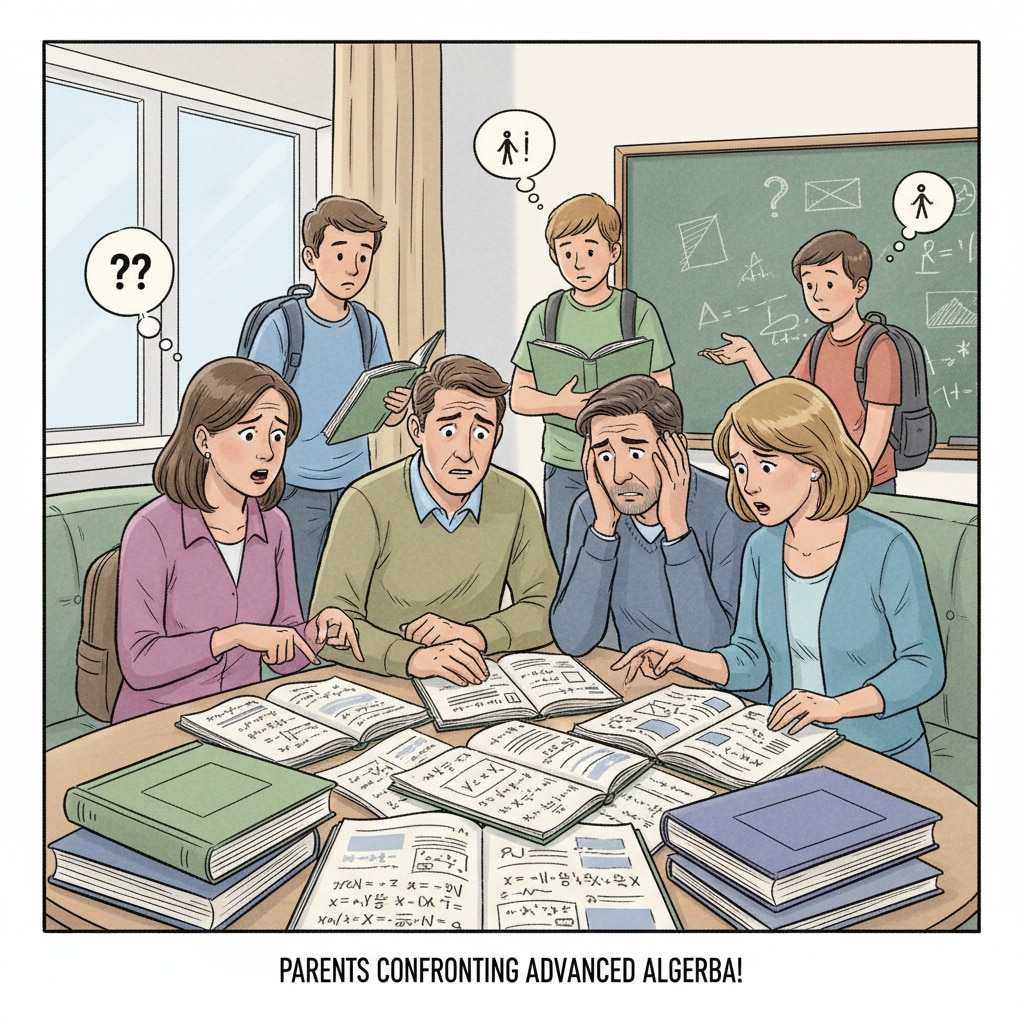 Parents showing anxiety about high school students' calculus learning in textbooks