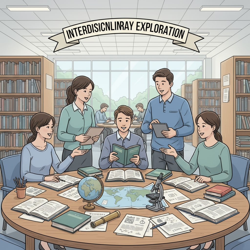 Students exploring multidisciplinary knowledge during personal learning planning