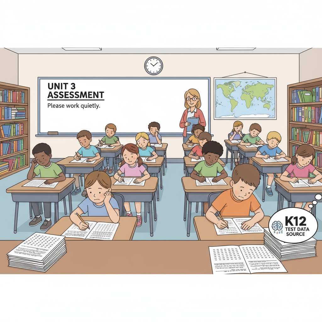 Test data collection in a K12 classroom related to outlier handling and data analysis