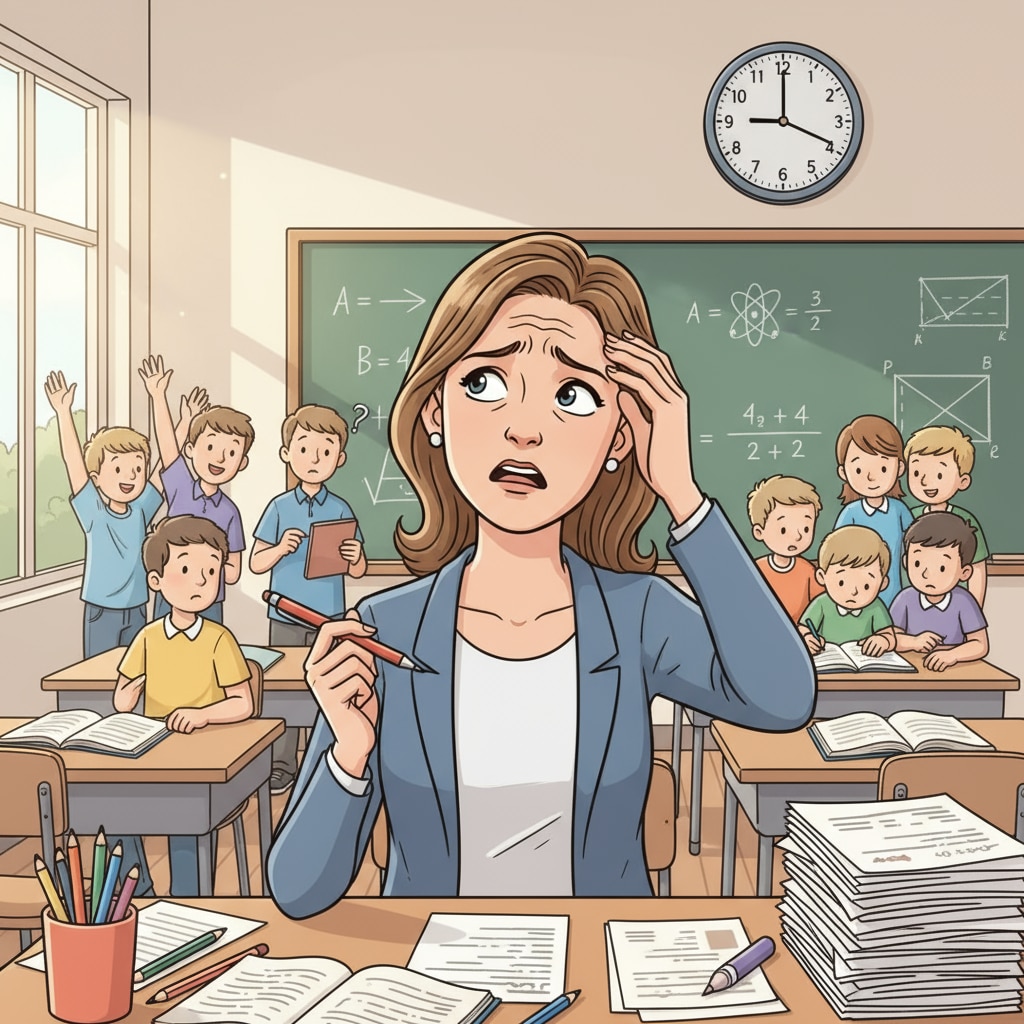 A teacher under time pressure
