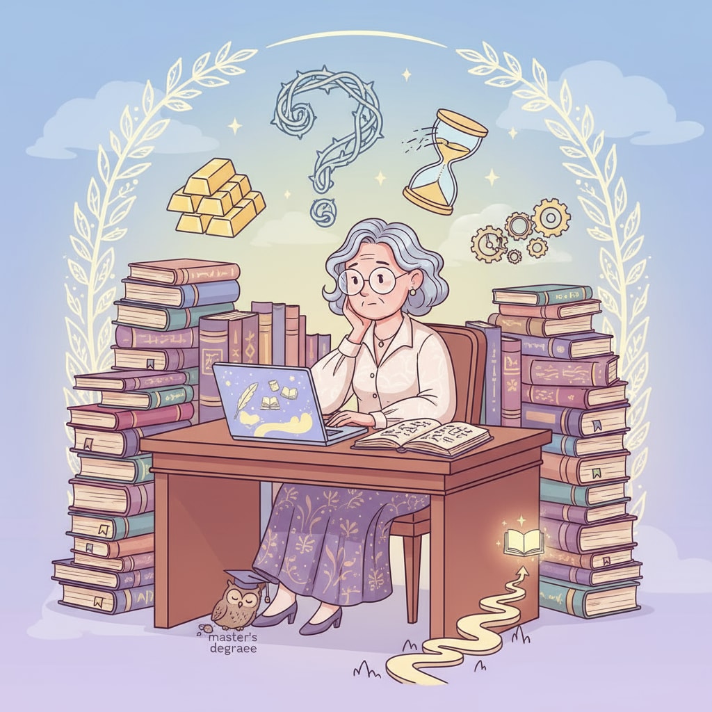 K12 educator facing master's stress in English literature and creative writing studies