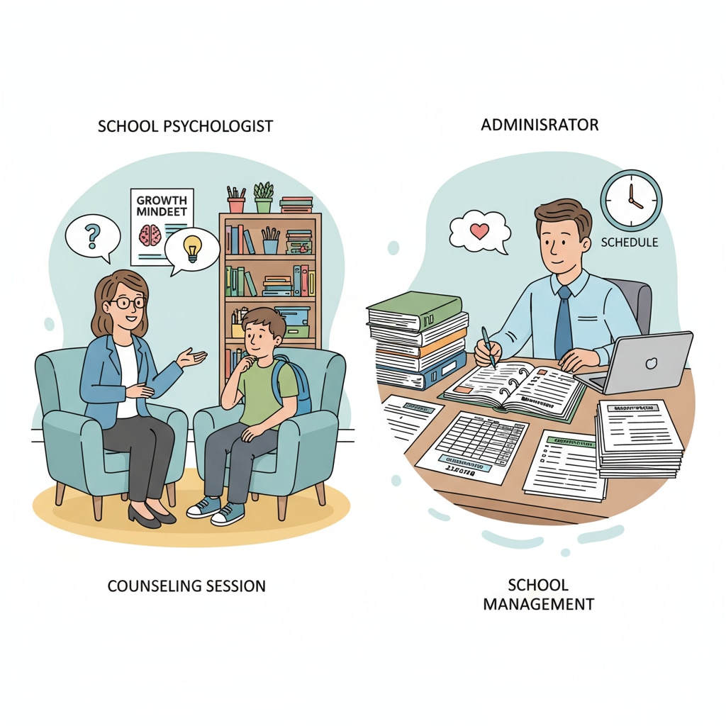 A visual representation of school psychology and educational administration in action