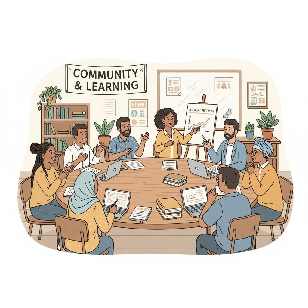 A group of non - white parents and teachers are sitting around a table, engaged in a discussion about educational matters. Some parents are speaking while others are listening intently. Non - white parents and teachers discussing educational issues related to curriculum design