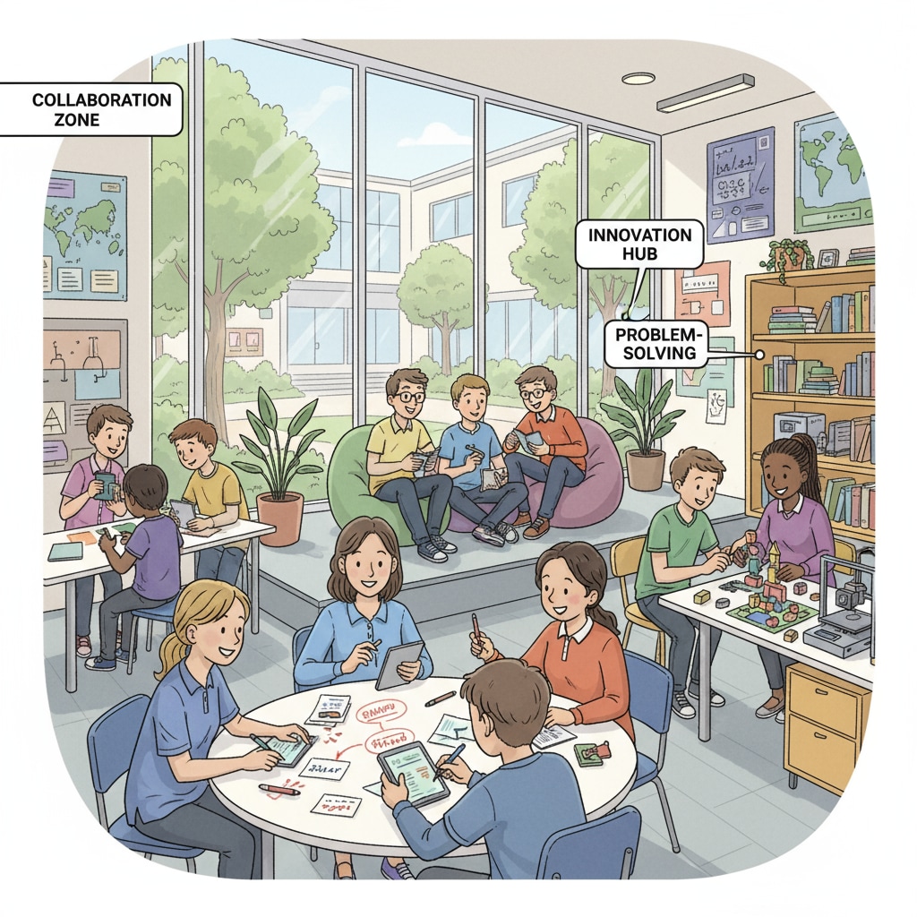Students and teachers collaborating in a non - traditional school related to unconventional school leadership, democratic schools, and teacher - autonomous schools