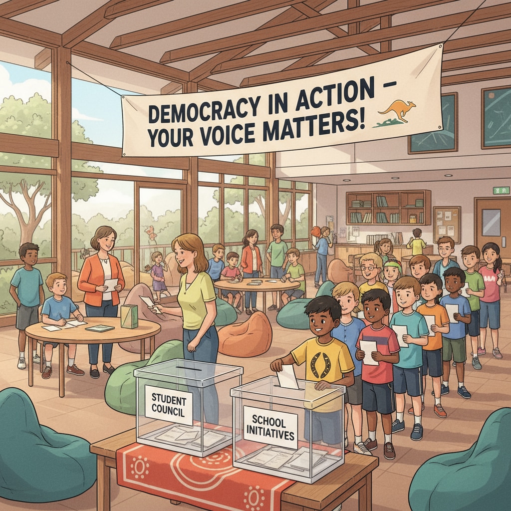 Voting process in an Australian non - traditional school related to unconventional school leadership, democratic schools, and teacher - autonomous schools