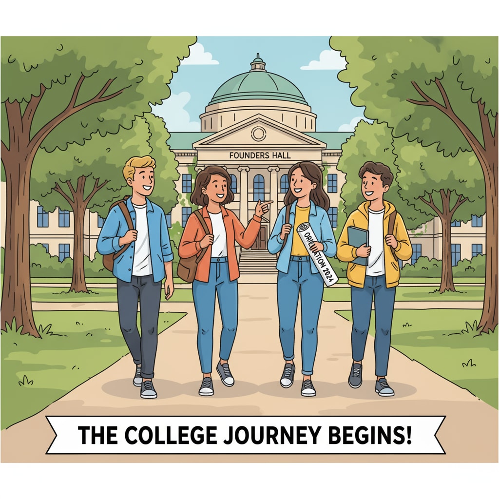 Home-schooled high school students starting their adaptation journey on a college campus.