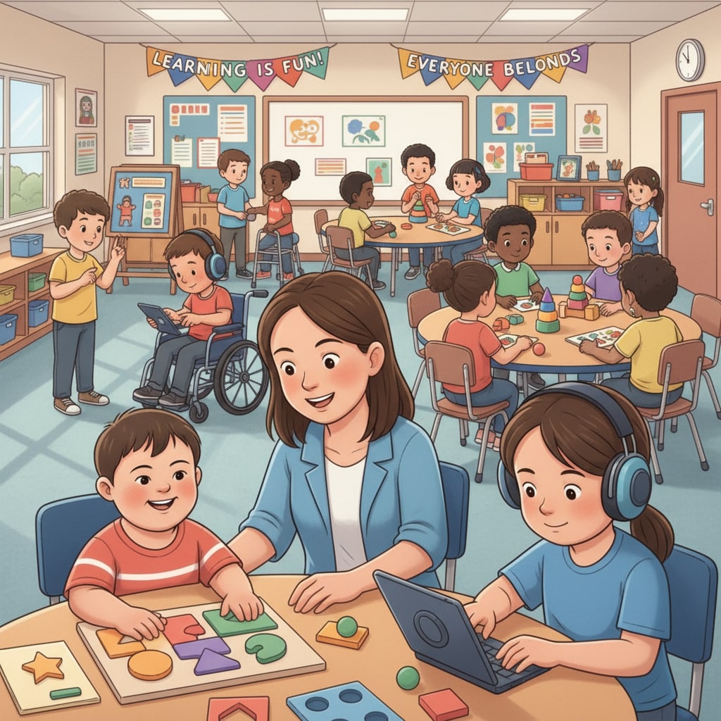 Classroom setting for special needs children exploring alternative education options
