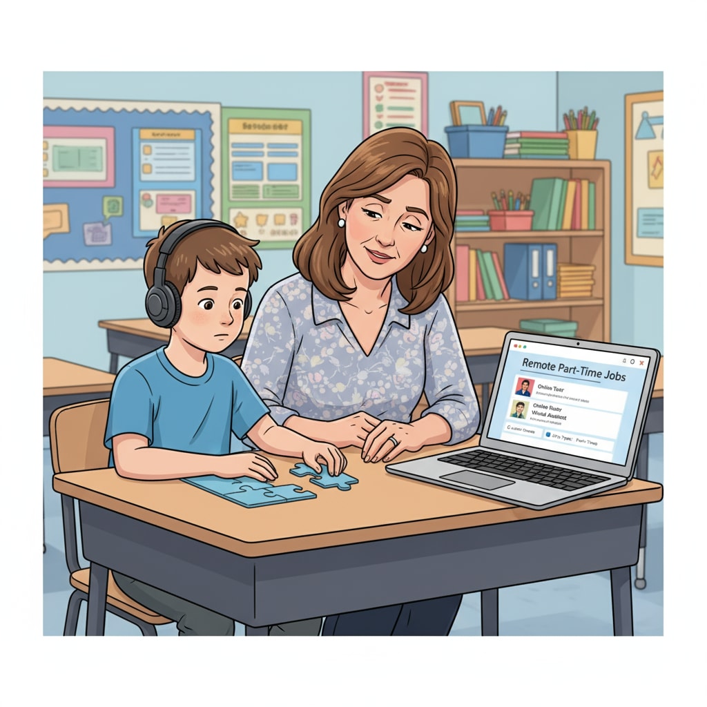 A special education teacher seeking remote part-time work opportunities