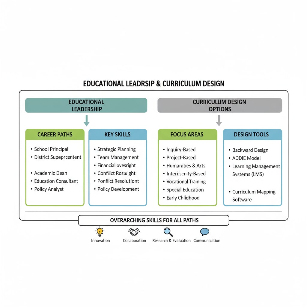 Educational leadership and curriculum design options visual