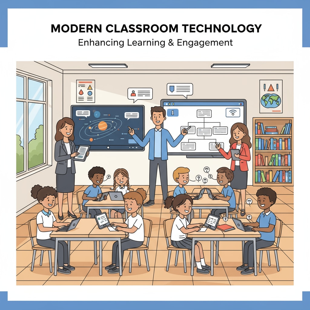 Teachers are actively using various educational technology tools such as projectors and tablets in the classroom to enhance the teaching process. Teachers using educational technology in the classroom to improve teaching experience and potentially reduce workload