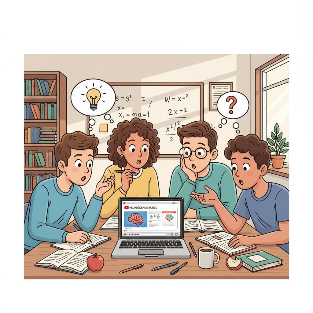 Students watching a YouTube educational video for subject learning