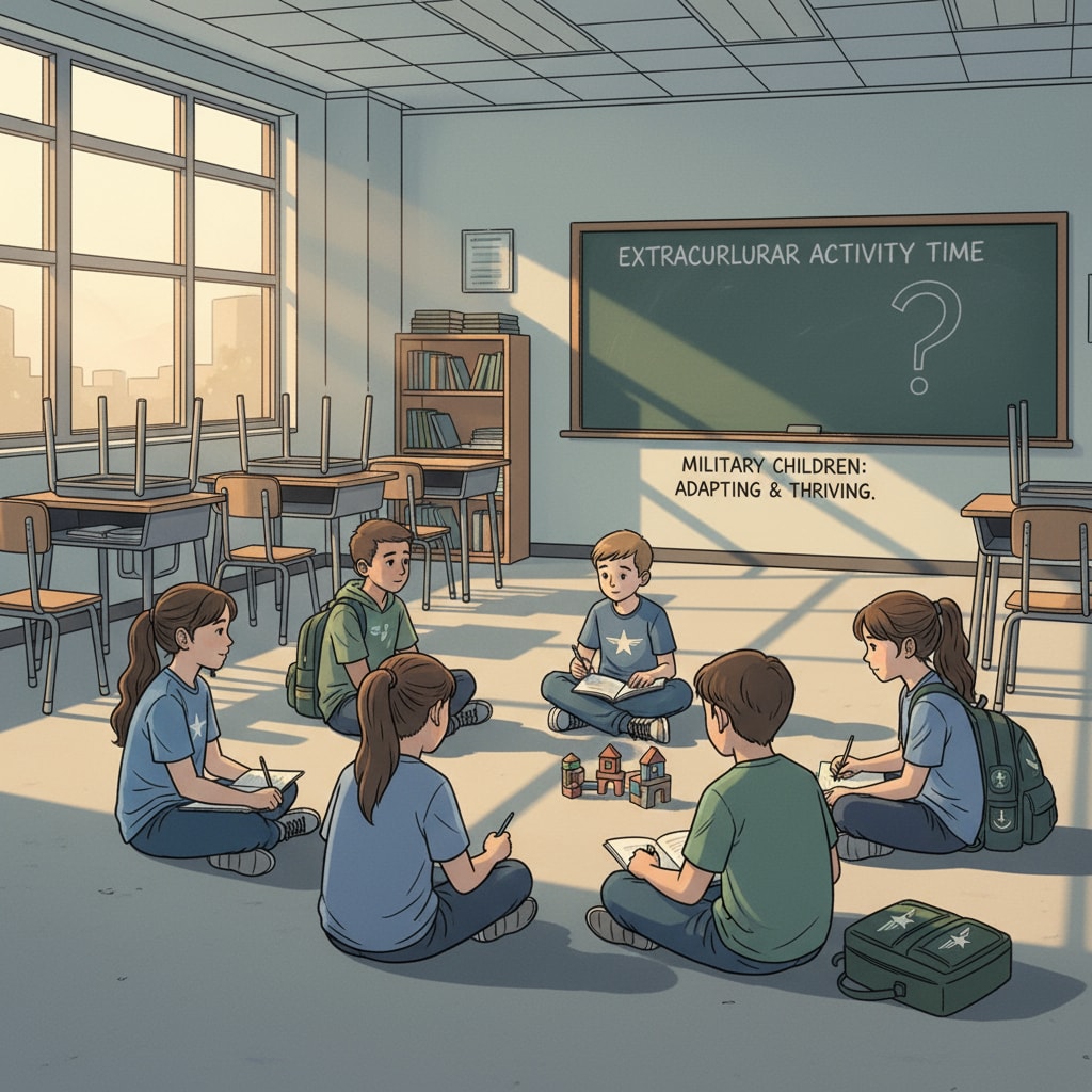 Military children sitting in an empty classroom during what would have been an extracurricular activity time Military children in an empty classroom because of the halt of DODEA extracurriculars during government shutdown