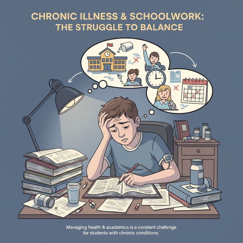 High school student with chronic disease facing difficulties in traditional education related to high school graduation and GED