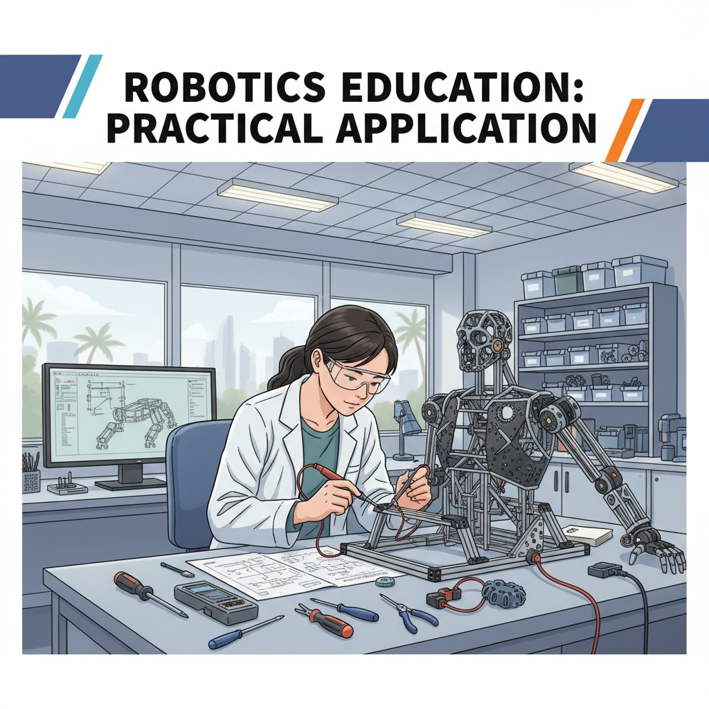 Student working on a robotics project overseas, related to robotics, computer science, study abroad, student loans