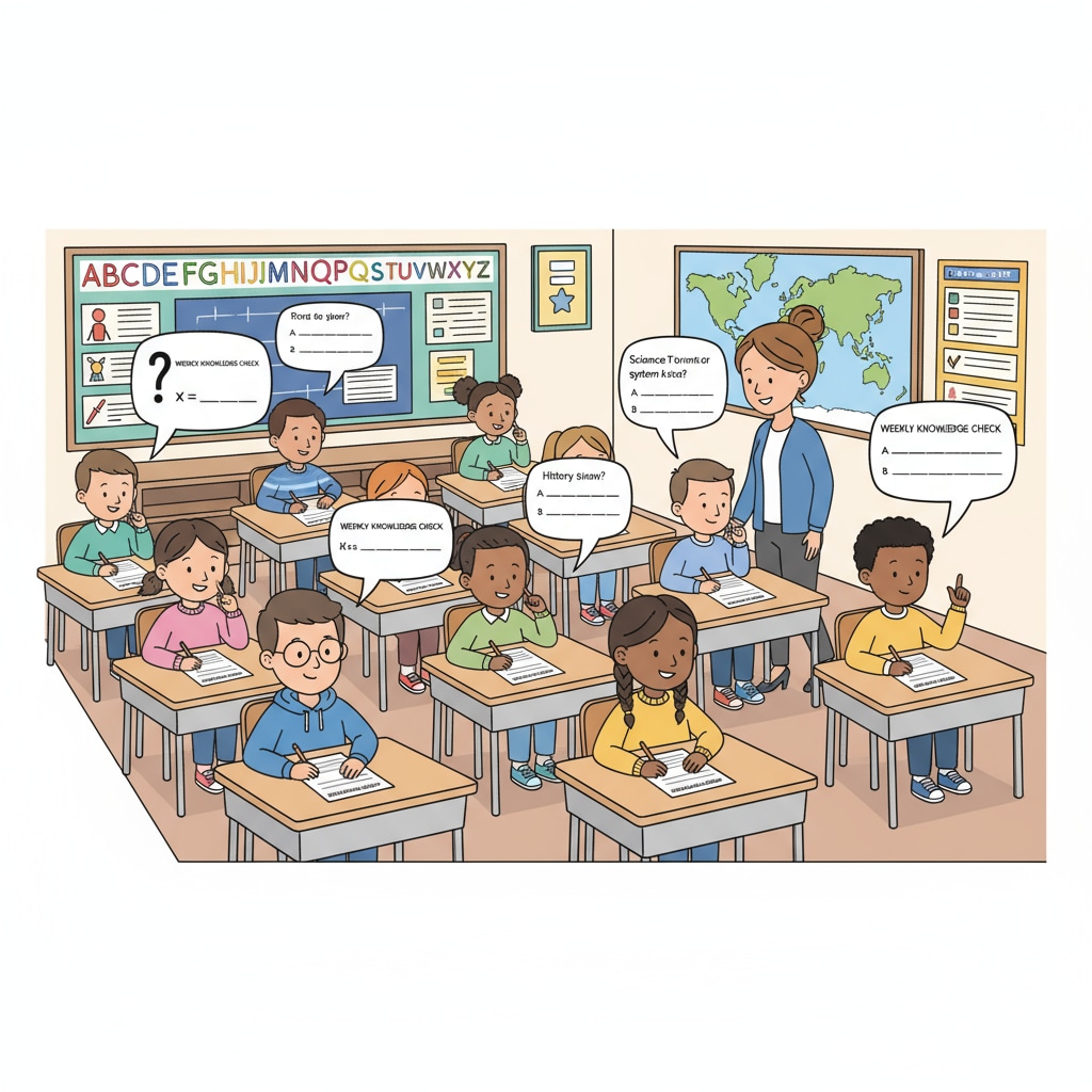 Students taking a K12 quiz in a classroom setting, with some students leaving questions unanswered. K12 quiz situation with students having incomplete responses related to test scores, data analysis, and outlier handling
