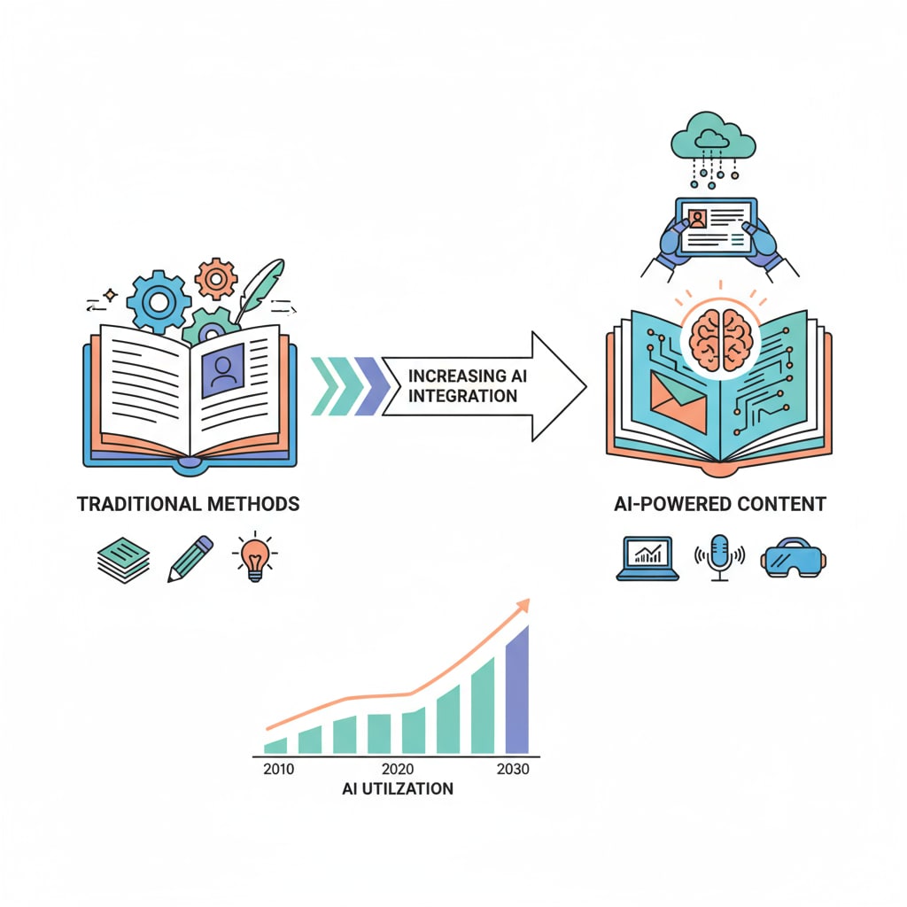 Graph showing the growth of AI use in creating educational content